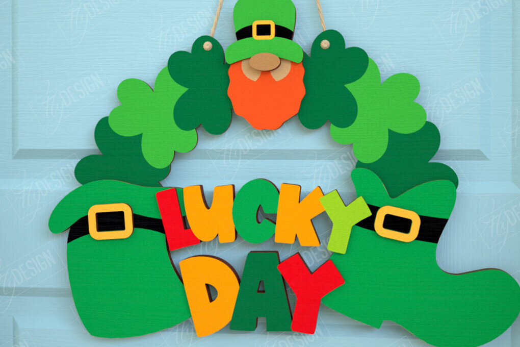 Intra απο ξύλο plywood 3mm-4mm πάχος – Σημάδια του Αγίου Πατρικίου | Διακόσμηση τοίχου Δίασταση  40x30 cm INTRAFABR-115677841