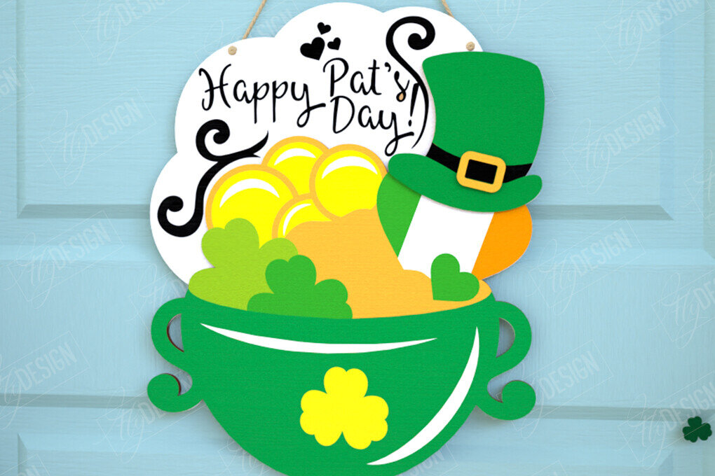 Intra απο ξύλο plywood 3mm-4mm πάχος – Σημάδια του Αγίου Πατρικίου | Διακόσμηση τοίχου Δίασταση  40x30 cm INTRAFABR-115678053