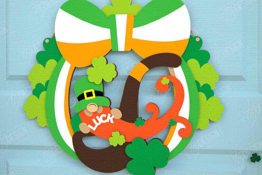 Intra απο ξύλο plywood 3mm-4mm πάχος – Σημάδια του Αγίου Πατρικίου | Διακόσμηση τοίχου Δίασταση  40x30 cm INTRAFABR-115678055