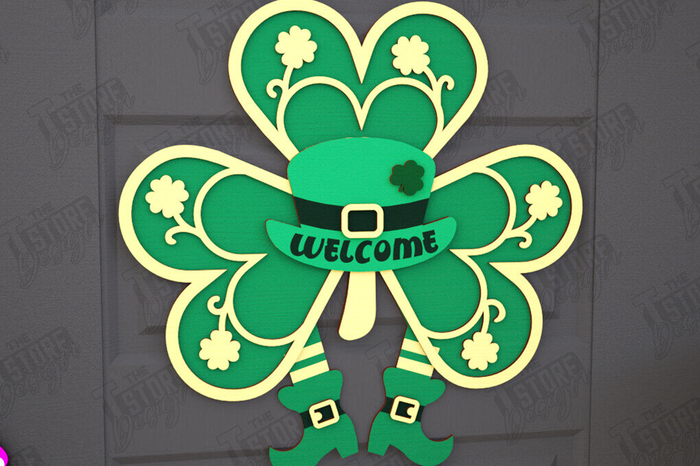 Intra απο ξύλο plywood 3mm-4mm πάχος – Σημάδια του Αγίου Πατρικίου | Διακόσμηση τοίχου Δίασταση  40x30 cm INTRAFABR-115373392