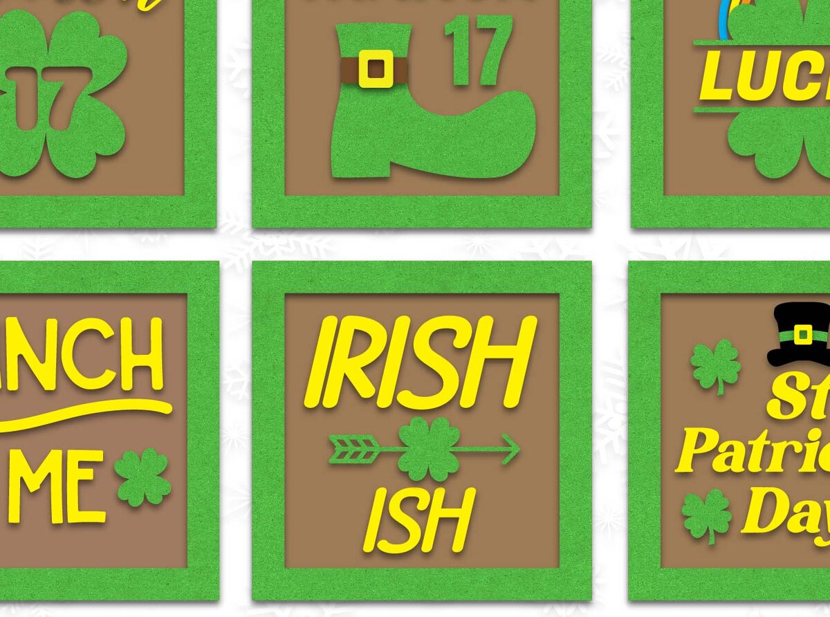 Σετ των 2 Intra απο ξύλο plywood 3mm-4mm πάχος – Κοπή με λέιζερ σε επίπεδο Δίσκου του Αγίου Πατρικίου Δίασταση  20x20 cm INTRAFABR-9442592