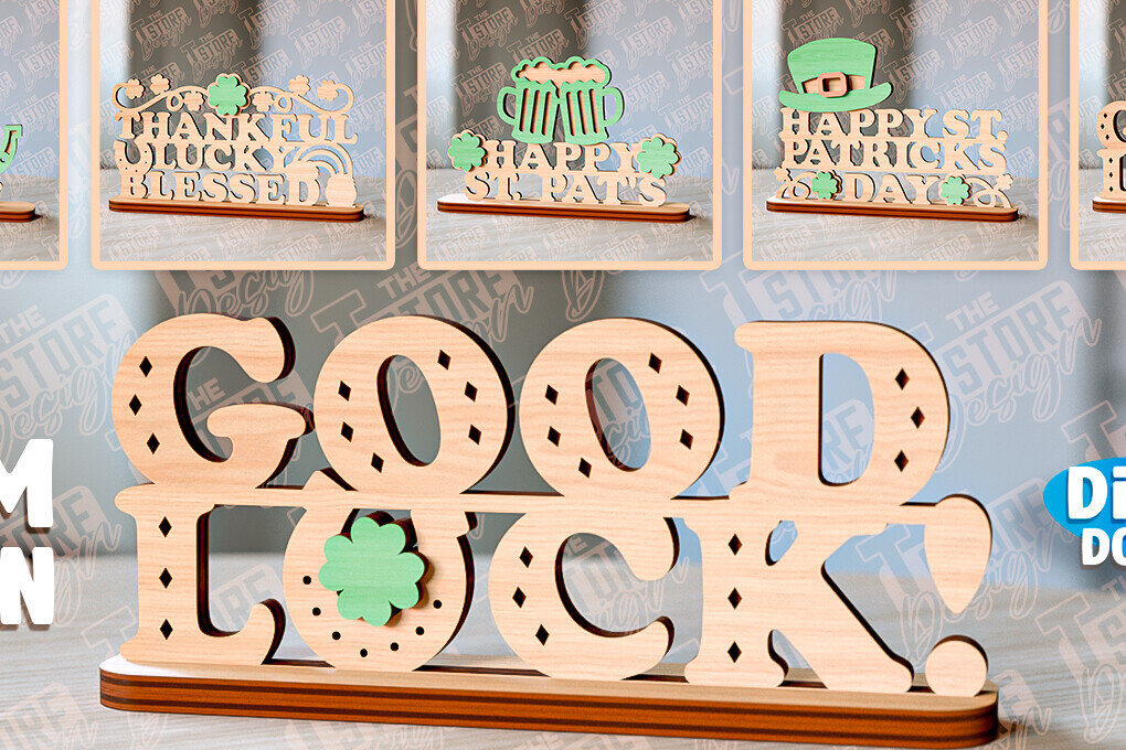 Intra απο ξύλο plywood 3mm-4mm πάχος – St. Patrick's Stand | Διακοσμητικό σταντ Δίασταση  40x30 cm INTRAFABR-91348504