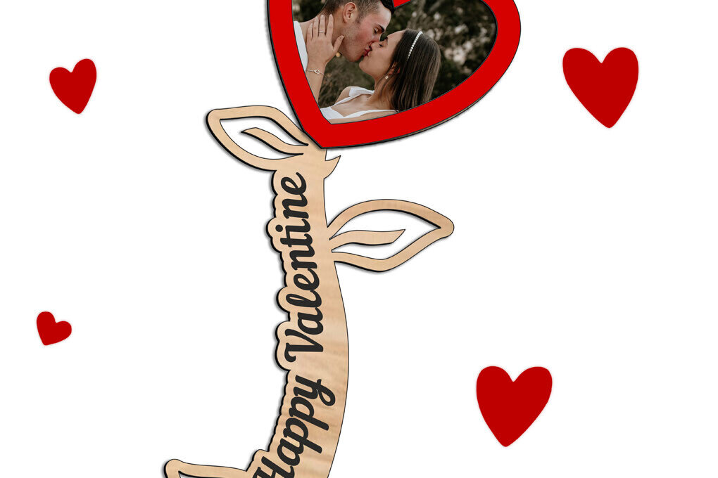 Σετ των 2 Intra απο ξύλο plywood 3mm-4mm πάχος – Αγάπη κορνίζα για την ημέρα του Αγίου Βαλεντίνου Δίασταση  20x20 cm INTRAFABR-114218764