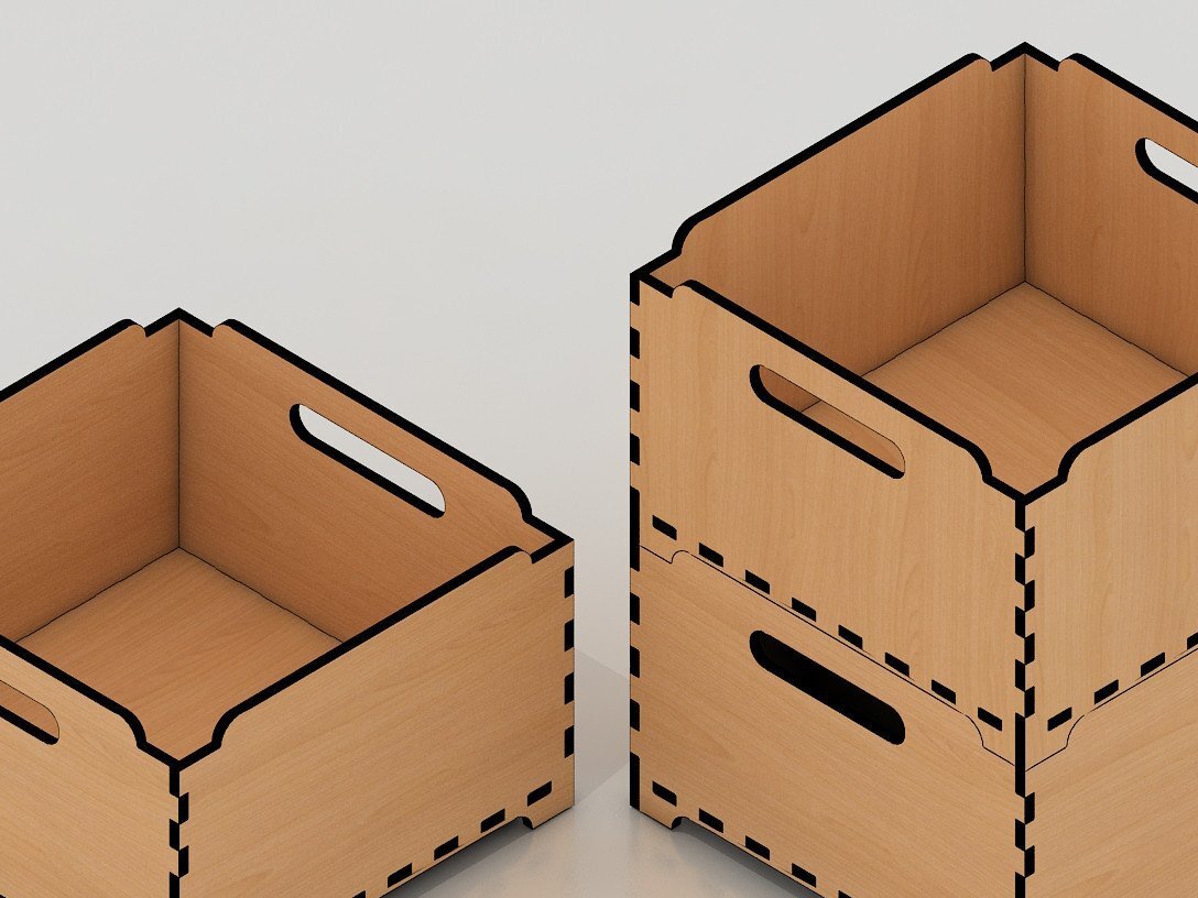 Σετ των 2 Intra απο ξύλο plywood 3mm-4mm πάχος – Πρότυπα κοπής με λέιζερ με δυνατότητα στοίβαξης Δίασταση  20x20 cm INTRAFABR-40245518