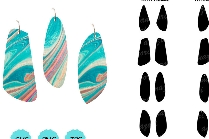 Σετ των 3 Intra απο ξύλο plywood 3mm-4mm πάχος – Πρότυπο στοιβαγμένο σκουλαρίκι- Διανυσματικό σκουλαρίκι Δίασταση  5x5 cm INTRAFABR-105410229