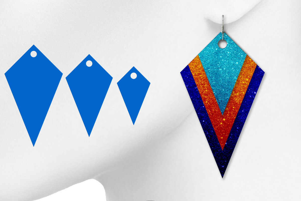 Σετ των 3 Intra απο ξύλο plywood 3mm-4mm πάχος – Πρότυπο στοιβαγμένων σκουλαρίκια, γεωμετρικά Δίασταση  5x5 cm INTRAFABR-8919192