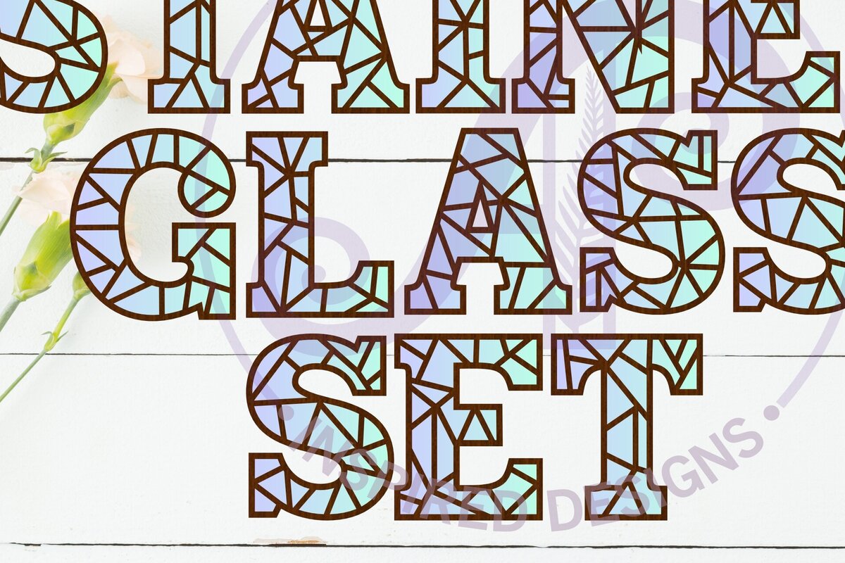 Σετ των 2 Intra απο ξύλο plywood 3mm-4mm πάχος – Σετ αλφαβήτου από βιτρό. 54 Γράμματα Δίασταση  20x20 cm INTRAFABR-113805208