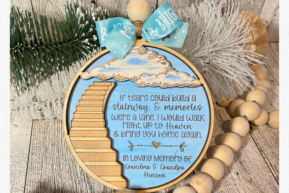 Σετ των 2 Intra απο ξύλο plywood 3mm-4mm πάχος – Στολίδι αναμνηστικών σκαλοπατιών στον ουρανό Δίασταση  20x20 cm INTRAFABR-44636353