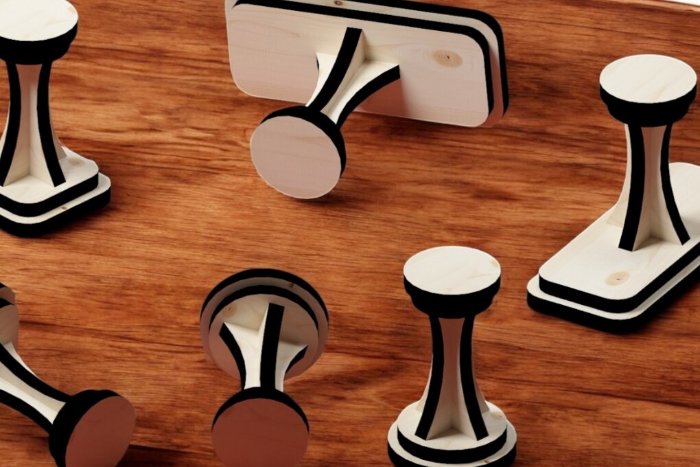 Σετ των 2 Intra απο ξύλο plywood 3mm-4mm πάχος – Αρχεία κοπής λέιζερ σχεδίασης σφραγίδων 072 Δίασταση  20x20 cm INTRAFABR-117742309