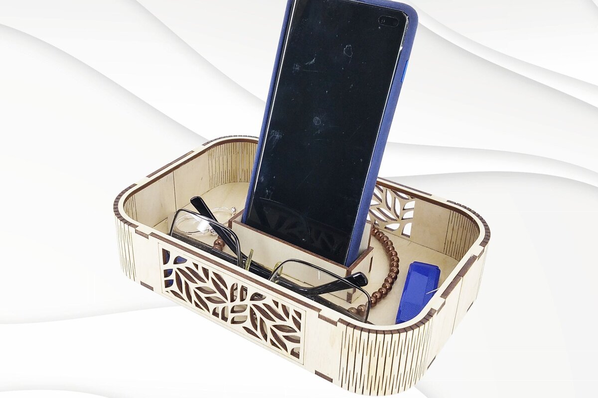 Σετ των 2 Intra απο ξύλο plywood 3mm-4mm πάχος – Stand Box για κινητά αρχεία κοπής με λέιζερ Δίασταση  20x20 cm INTRAFABR-106072435