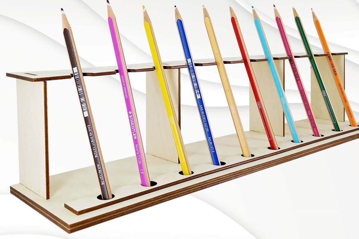 Σετ των 2 Intra απο ξύλο plywood 3mm-4mm πάχος – Σταθείτε για 10 στυλό. Διανυσματικά αρχεία κοπής με λέιζερ Δίασταση  20x20 cm INTRAFABR-82782332