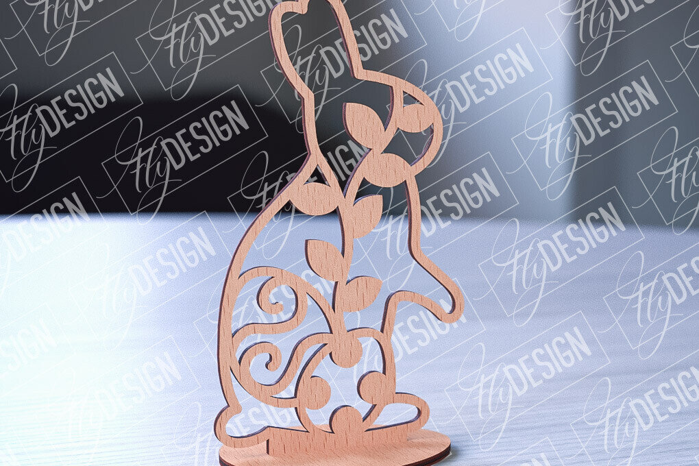 Σετ των 2 Intra απο ξύλο plywood 3mm-4mm πάχος – Στολίδια με όρθια πασχαλινά αυγά | Αρχείο CNC Δίασταση  20x20 cm INTRAFABR-88135777