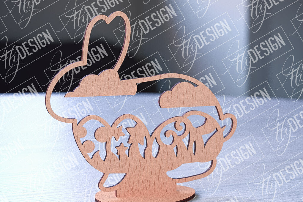 Σετ των 2 Intra απο ξύλο plywood 3mm-4mm πάχος – Στολίδια με όρθια πασχαλινά αυγά | Αρχείο CNC Δίασταση  20x20 cm INTRAFABR-88135791