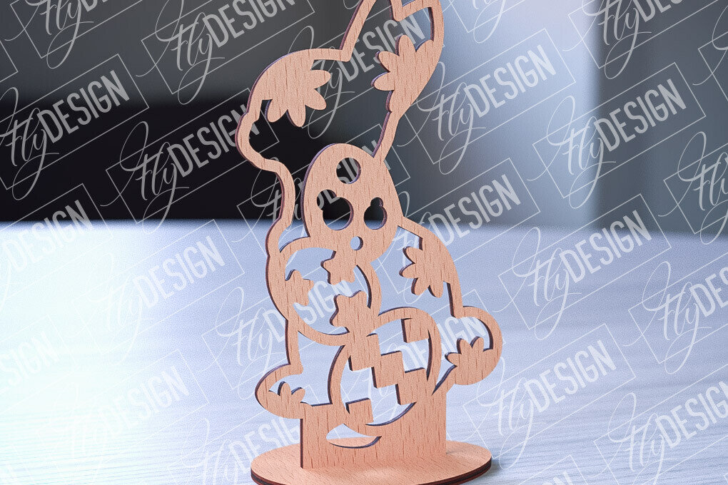 Σετ των 2 Intra απο ξύλο plywood 3mm-4mm πάχος – Στολίδια με όρθια πασχαλινά αυγά | Αρχείο CNC Δίασταση  20x20 cm INTRAFABR-88135880