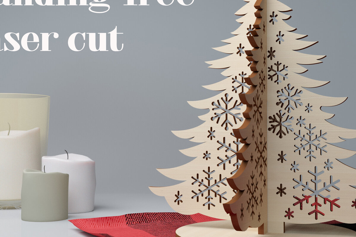 Σετ των 2 Intra απο ξύλο plywood 3mm-4mm πάχος – μόνιμου δέντρου Δίασταση  20x20 cm INTRAFABR-79756957