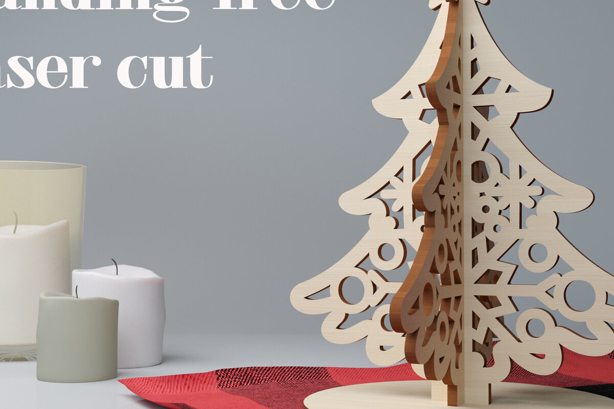 Σετ των 2 Intra απο ξύλο plywood 3mm-4mm πάχος – μόνιμου δέντρου Δίασταση  20x20 cm INTRAFABR-79756979