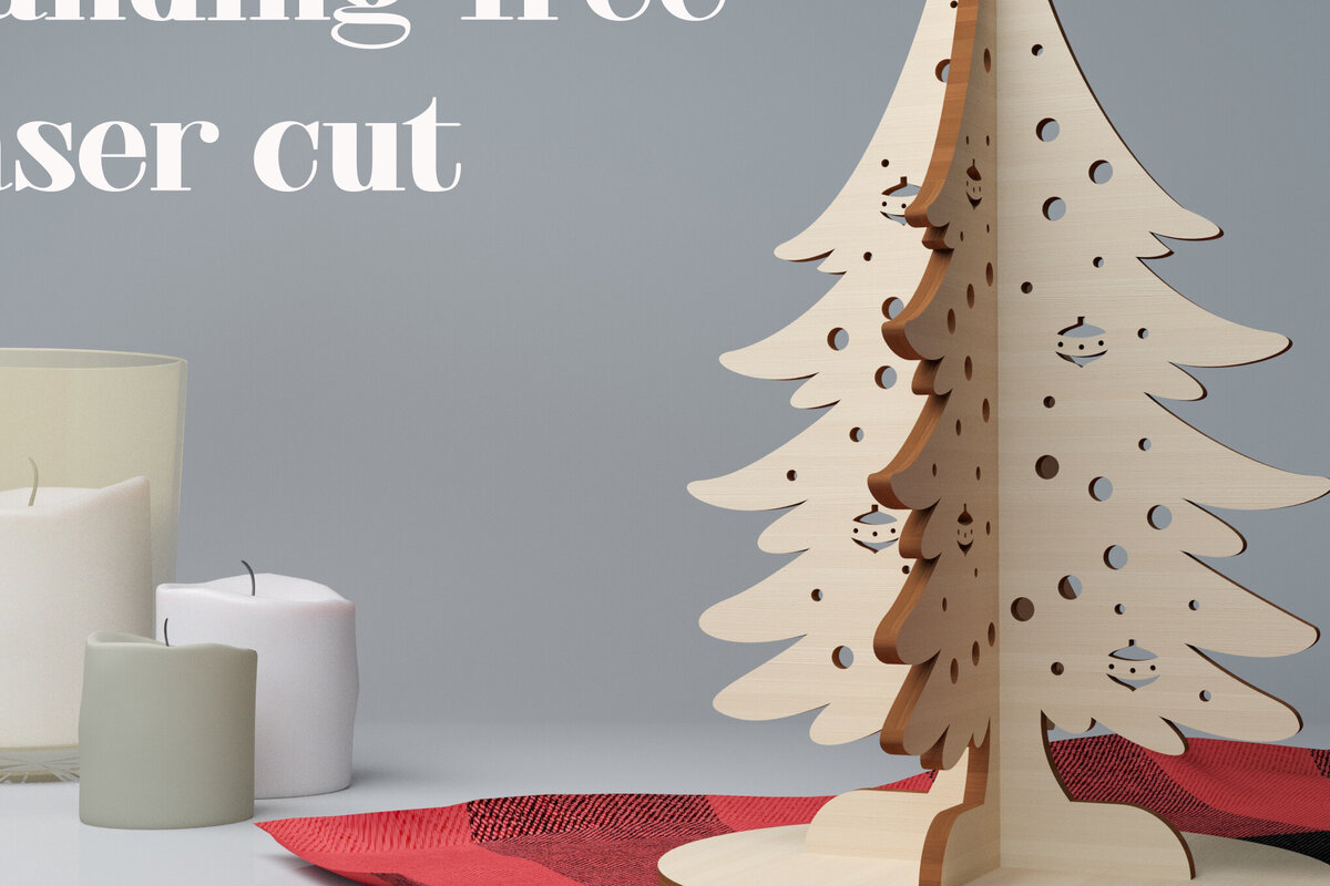 Σετ των 2 Intra απο ξύλο plywood 3mm-4mm πάχος – μόνιμου δέντρου Δίασταση  20x20 cm INTRAFABR-79756930