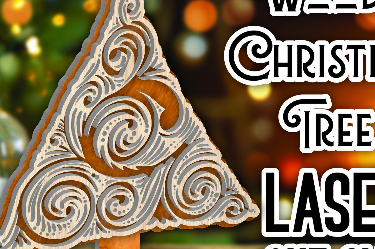 Σετ των 2 Intra απο ξύλο plywood 3mm-4mm πάχος – Όρθιο Ξύλινο Χριστουγεννιάτικο Δέντρο 3 Δίασταση  20x20 cm INTRAFABR-107559541