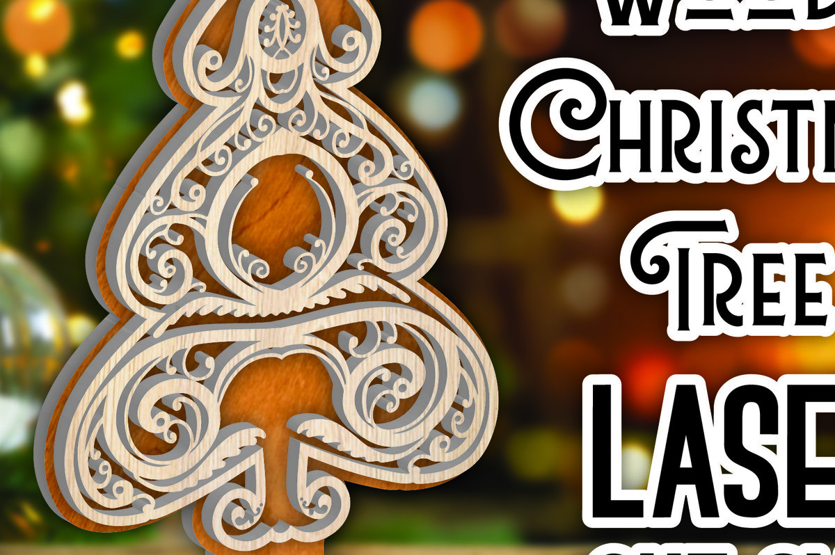 Σετ των 2 Intra απο ξύλο plywood 3mm-4mm πάχος – Όρθιο Ξύλινο Χριστουγεννιάτικο Δέντρο 4 Δίασταση  20x20 cm INTRAFABR-107559557