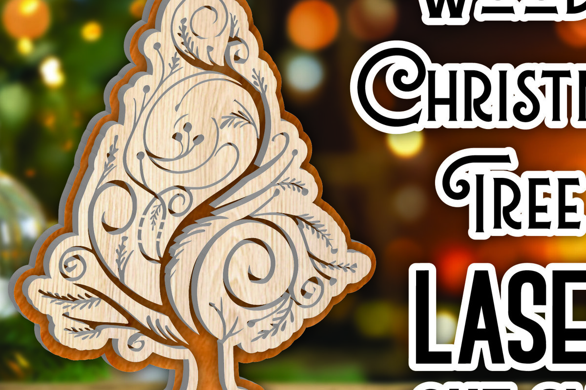 Σετ των 2 Intra απο ξύλο plywood 3mm-4mm πάχος – Όρθιο Ξύλινο Χριστουγεννιάτικο Δέντρο 5 Δίασταση  20x20 cm INTRAFABR-107559568