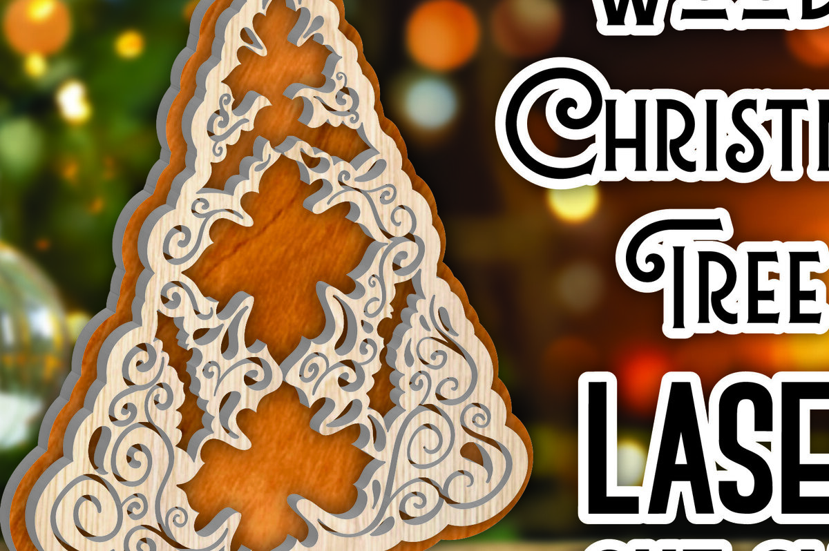 Σετ των 2 Intra απο ξύλο plywood 3mm-4mm πάχος – Όρθιο Ξύλινο Χριστουγεννιάτικο Δέντρο Δίασταση  20x20 cm INTRAFABR-107559495