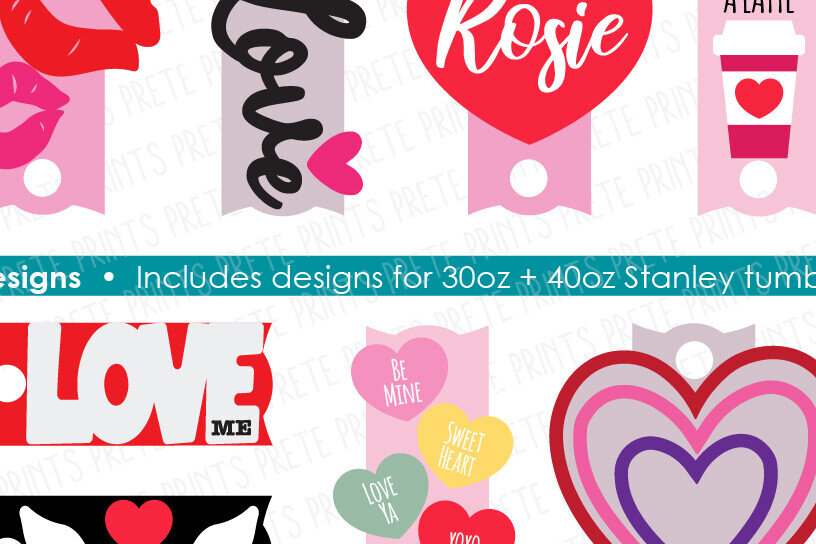 Σετ των 2 Intra απο ξύλο plywood 3mm-4mm πάχος – Stanley Cup 30oz + 40oz Toppers VDay Δίασταση  20x20 cm INTRAFABR-89124755