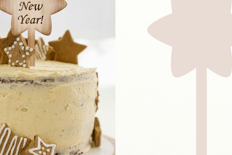 Σετ των 2 Intra απο ξύλο plywood 3mm-4mm πάχος – Star Cake Topper, Ετικέτα φυτών, Ετικέτα δώρου Δίασταση  20x20 cm INTRAFABR-113952794