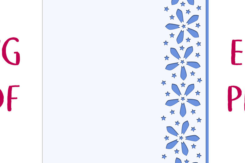 Σετ των 2 Intra απο ξύλο plywood 3mm-4mm πάχος – Αρχείο κομμένου κάρτας με δαντέλα Star Flower Δίασταση  20x20 cm INTRAFABR-10924073