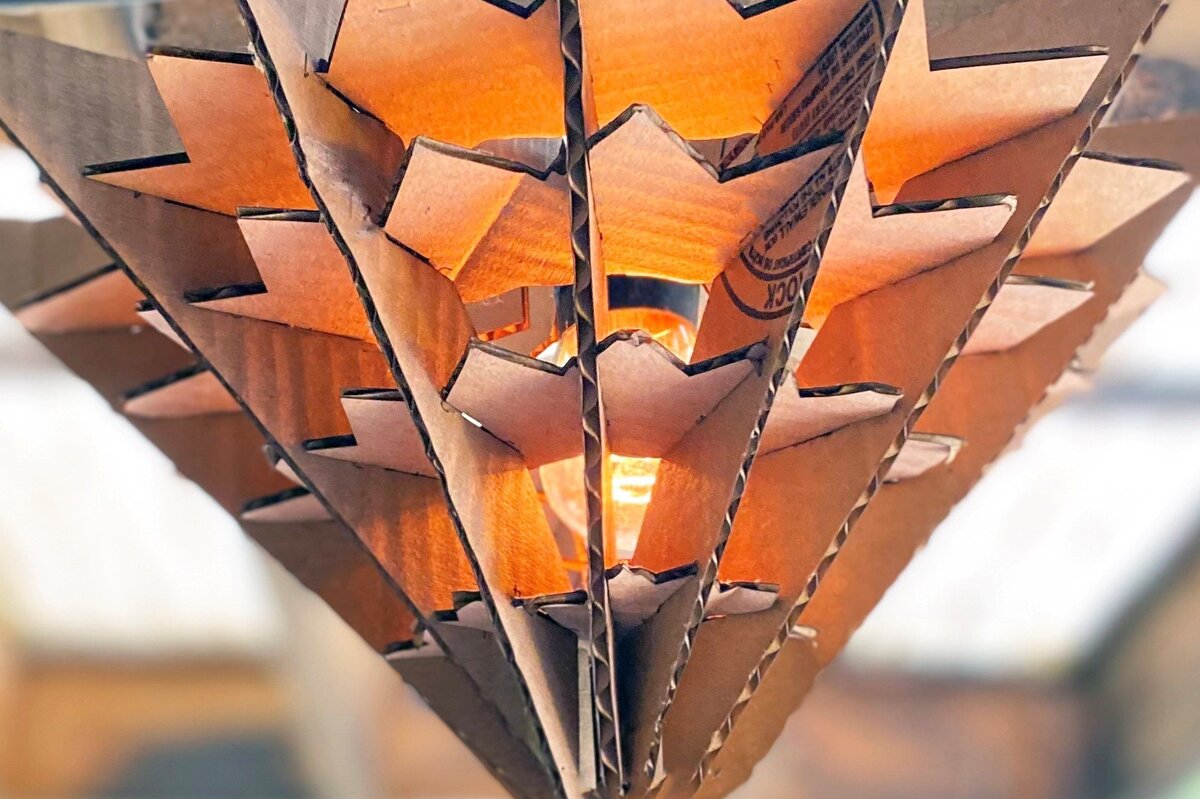 Σετ των 2 Intra απο ξύλο plywood 3mm-4mm πάχος – Κοπή λέιζερ Star Lampshade Δίασταση  20x20 cm INTRAFABR-38884657