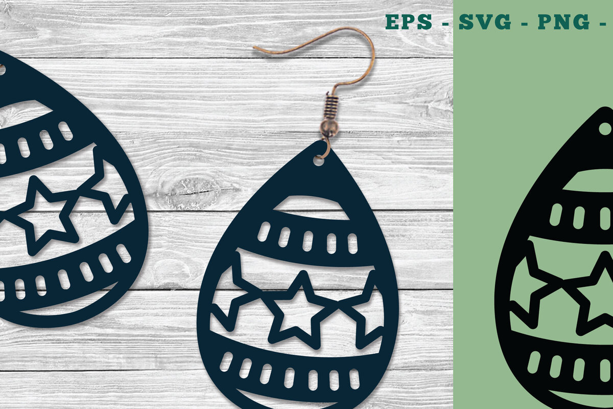 Σετ των 3 Intra απο ξύλο plywood 3mm-4mm πάχος – Stars Earrings Design 2 Δίασταση  5x5 cm INTRAFABR-111320175