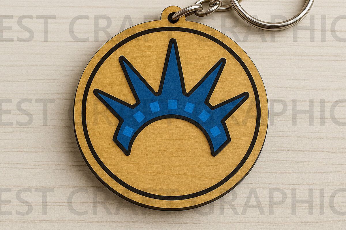Σετ των 2 Intra απο ξύλο plywood 3mm-4mm πάχος – Αρχείο Keychain Statue Crown Δίασταση  5x5 cm INTRAFABR-122661193