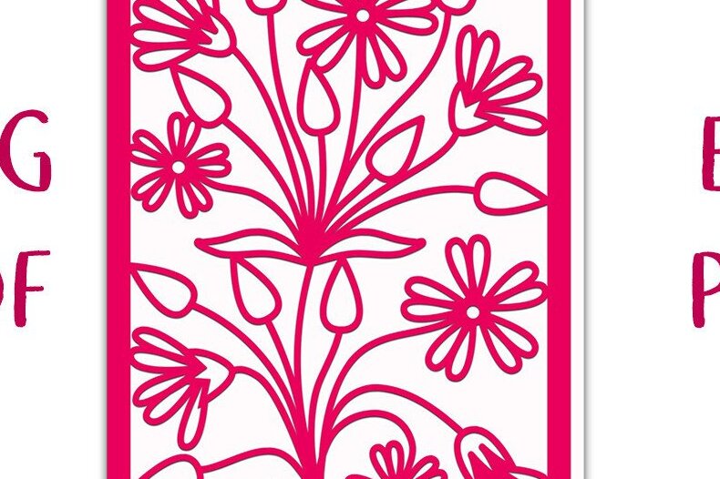 Σετ των 2 Intra απο ξύλο plywood 3mm-4mm πάχος – Stellaria Flower Card Δίασταση  20x20 cm INTRAFABR-36042576