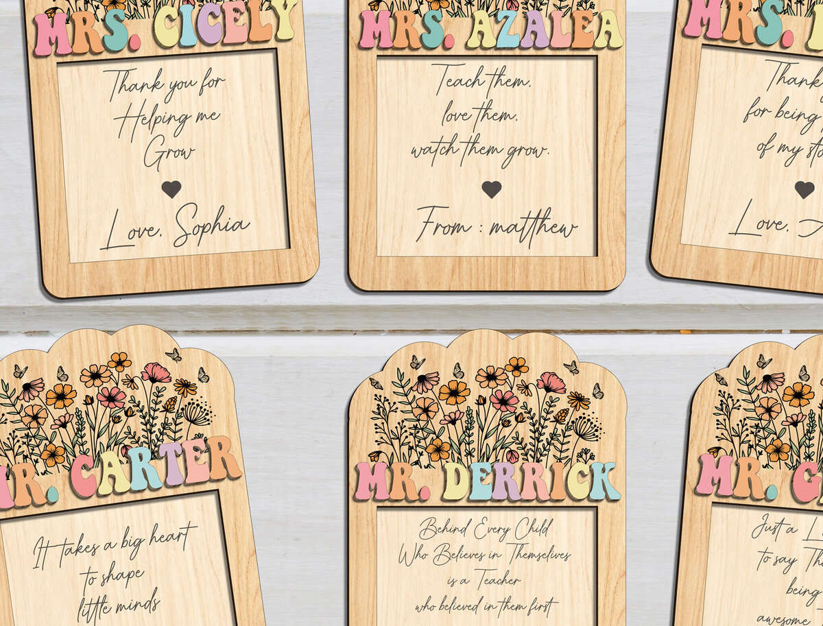 Σετ των 2 Intra απο ξύλο plywood 3mm-4mm πάχος – Sticky Note Holder Teacher File Δίασταση  20x20 cm INTRAFABR-99207547