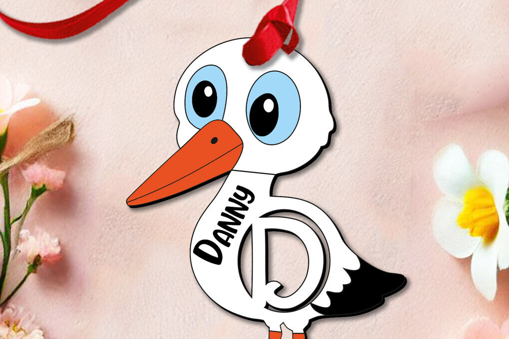 Σετ των 2 Intra απο ξύλο plywood 3mm-4mm πάχος – Αποθεματικό γράμμα D Όνομα πασχαλινού καλαθιού Δίασταση  20x20 cm INTRAFABR-113585188