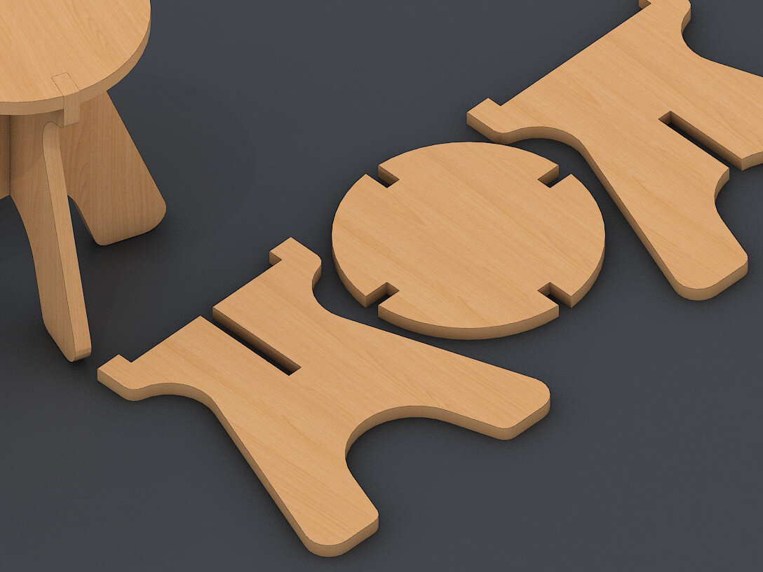 Σετ των 2 Intra απο ξύλο plywood 3mm-4mm πάχος – Λίμες κοπής σκαμνιού με λέιζερ Κοπή καρέκλας 122 Δίασταση  20x20 cm INTRAFABR-60942507