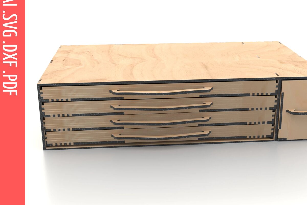 Σετ των 2 Intra απο ξύλο plywood 3mm-4mm πάχος – Storage Box Drairers Organizer Δίασταση  20x20 cm INTRAFABR-104605128