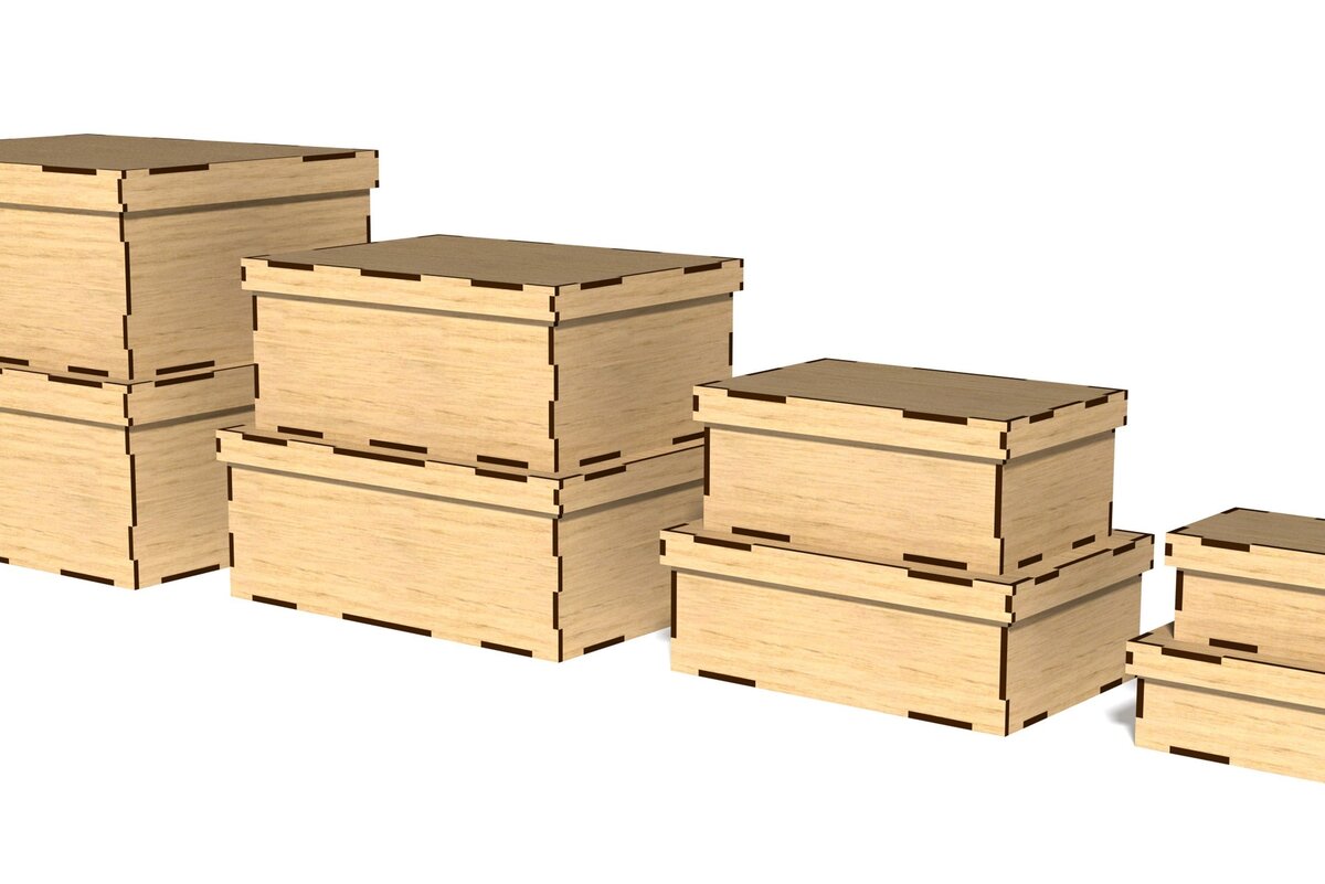 Σετ των 2 Intra απο ξύλο plywood 3mm-4mm πάχος – Σχάρα αποθήκευσης, Δίασταση  20x20 cm INTRAFABR-40701566