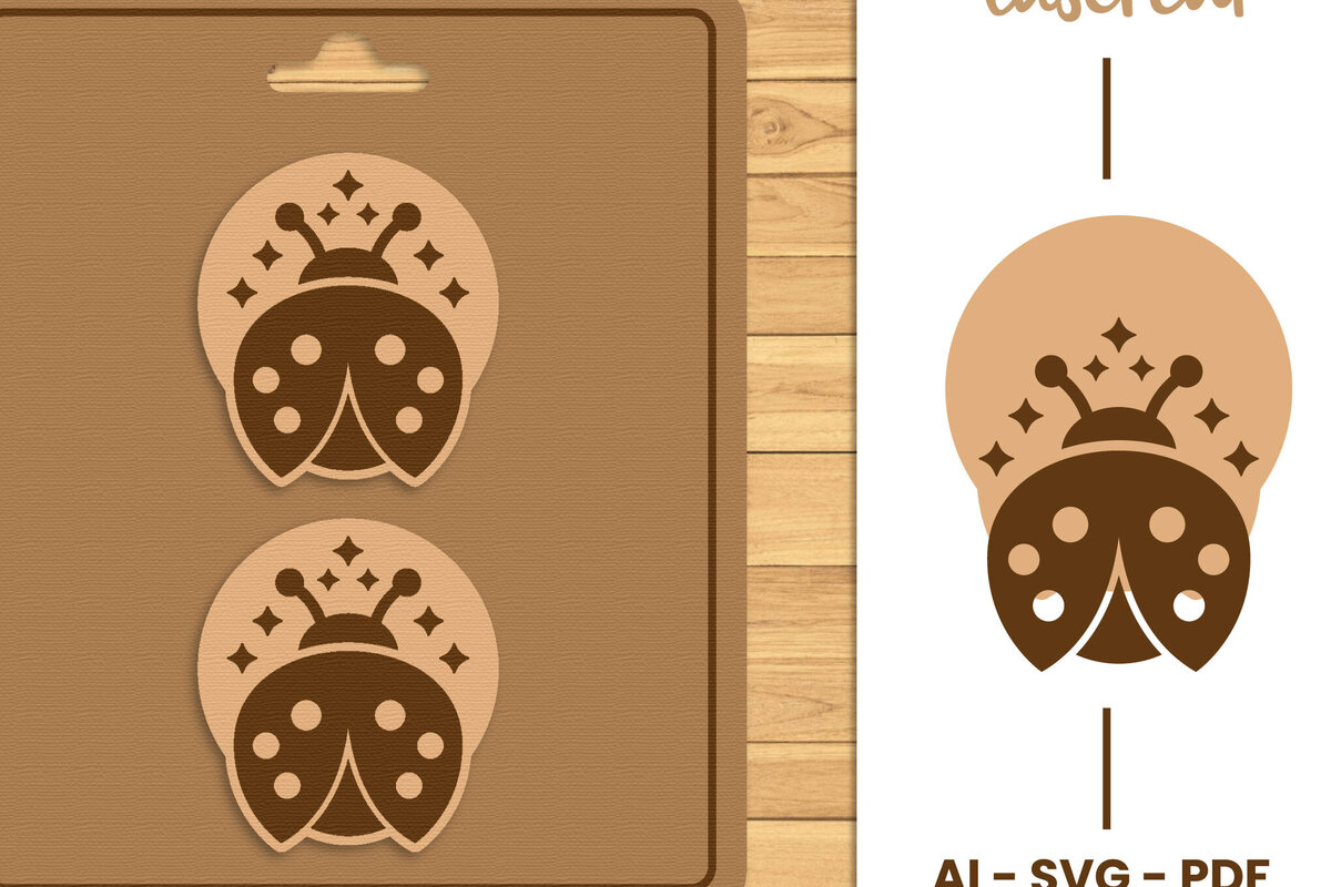 Σετ των 2 Intra απο ξύλο plywood 3mm-4mm πάχος – Stud Earring Lasercut - Αρχείο Lasercut Δίασταση  5x5 cm INTRAFABR-120997613