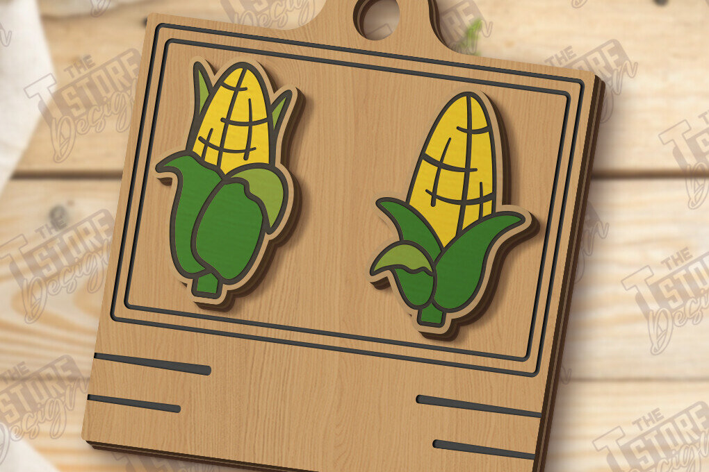 Σετ των 3 Intra απο ξύλο plywood 3mm-4mm πάχος – Καρφωτά σκουλαρίκια Λαχανικά Κοπή Laser | CNC Δίασταση  5x5 cm INTRAFABR-123039597