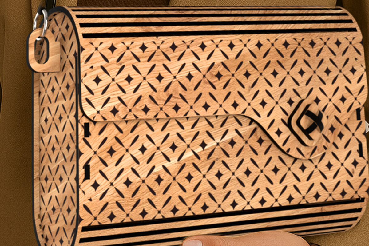 Σετ των 2 Intra απο ξύλο plywood 3mm-4mm πάχος – Κομψό γυναικείο συμπλέκτη Δίασταση  20x20 cm INTRAFABR-124377052