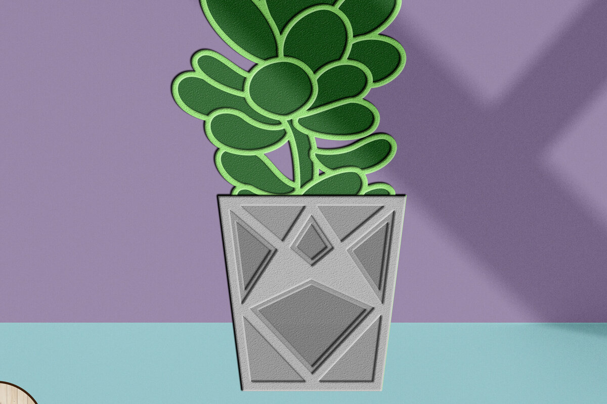 Σετ των 2 Intra απο ξύλο plywood 3mm-4mm πάχος – Ζουμερό πρότυπο διακόσμησης σπιτιού Δίασταση  20x20 cm INTRAFABR-101140620