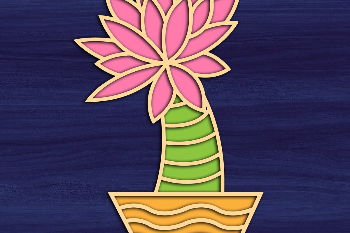 Σετ των 2 Intra απο ξύλο plywood 3mm-4mm πάχος – Αποκοπή αρχείου Succulent Magnet Δίασταση  20x20 cm INTRAFABR-31678627