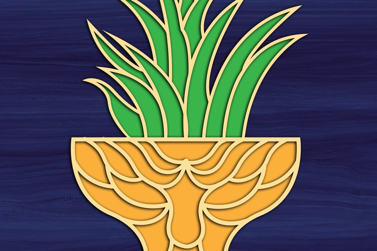 Σετ των 2 Intra απο ξύλο plywood 3mm-4mm πάχος – Αποκοπή αρχείου Succulent Magnet Δίασταση  20x20 cm INTRAFABR-31678609