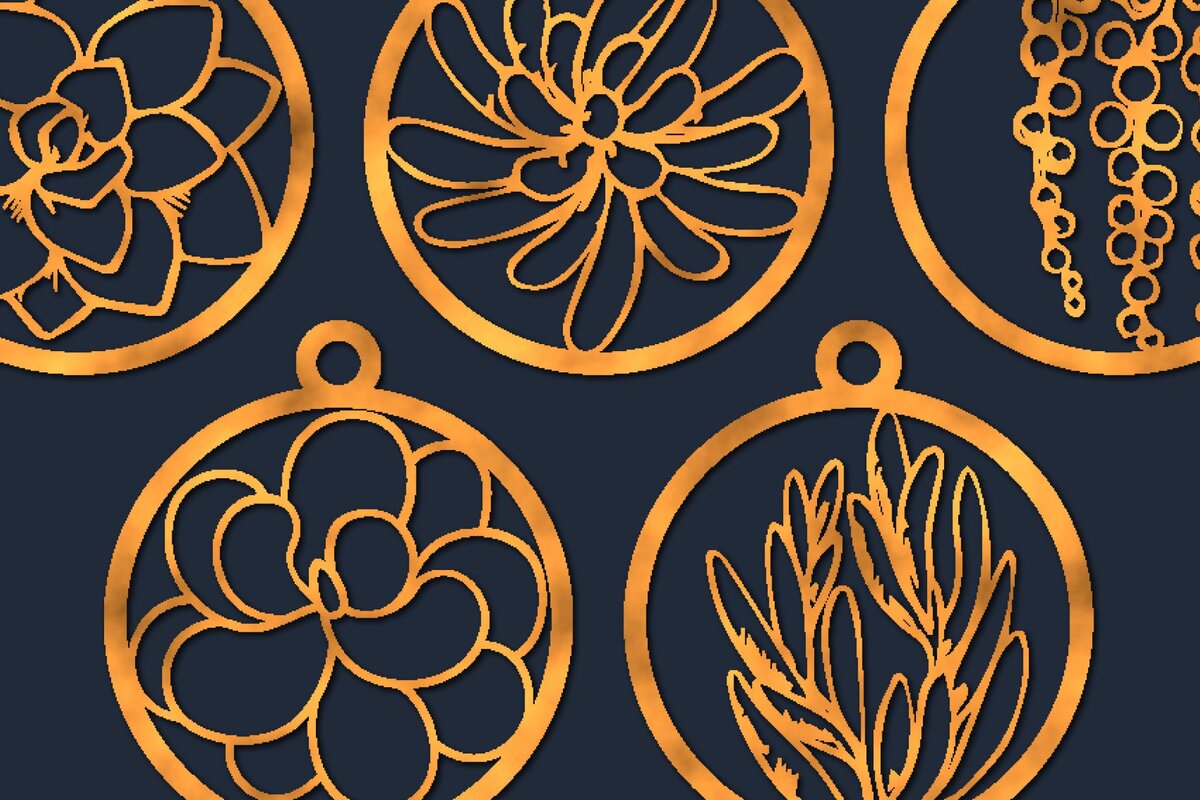 Σετ των 2 Intra απο ξύλο plywood 3mm-4mm πάχος – Πακέτο λέιζερ για παχύφυτο στολίδι Δίασταση  20x20 cm INTRAFABR-45107720