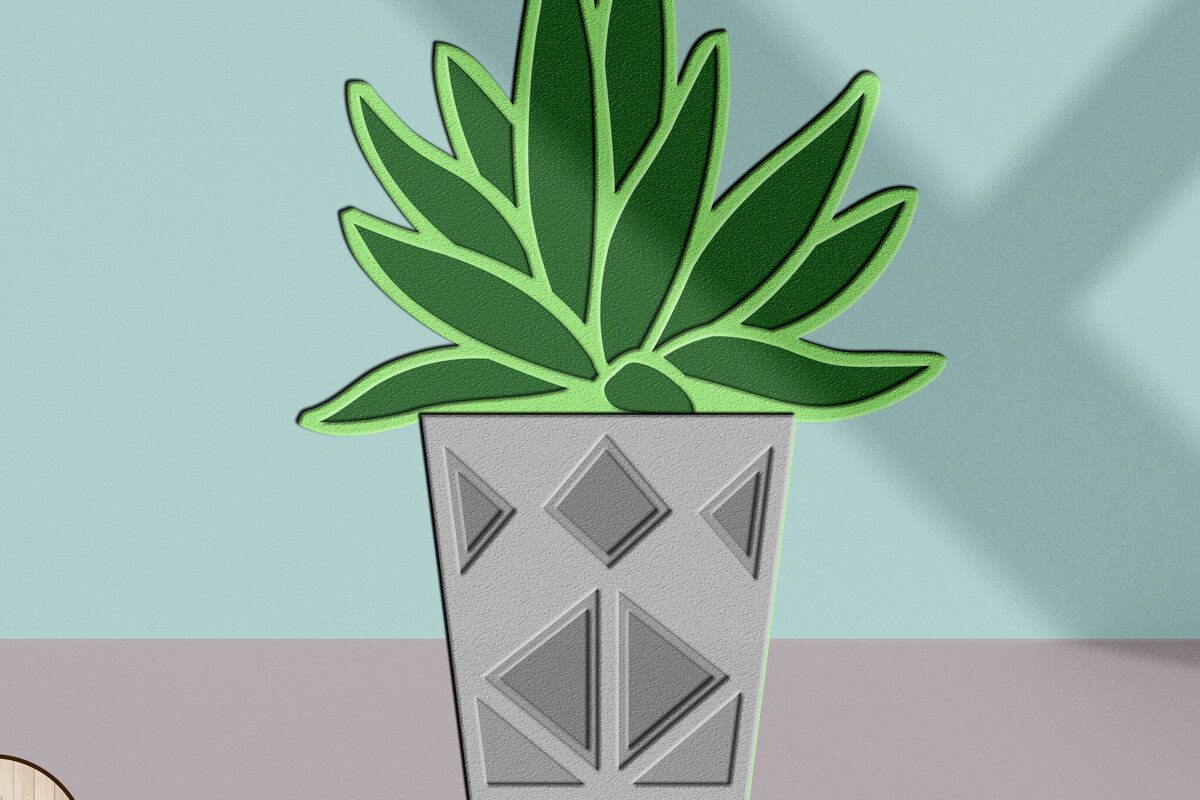 Σετ των 2 Intra απο ξύλο plywood 3mm-4mm πάχος – Παχύφυτο πολυστρωματικό Δίασταση  20x20 cm INTRAFABR-100749713