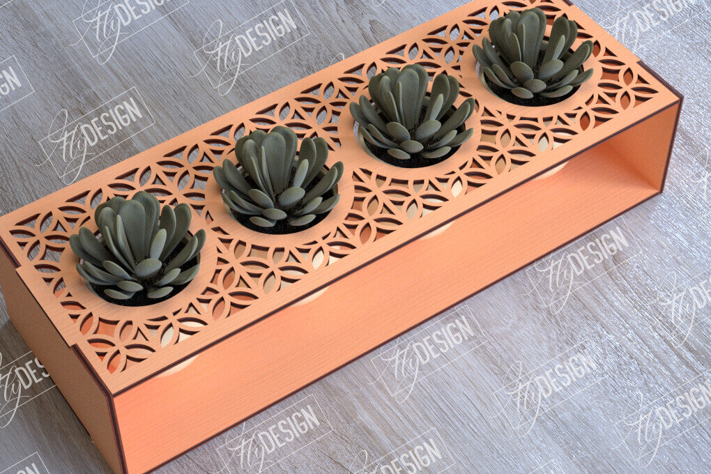 Σετ των 2 Intra απο ξύλο plywood 3mm-4mm πάχος – Στάση φυτευτών παχύφυτων | Κάτοχος λουλουδιών Δίασταση  20x20 cm INTRAFABR-101712728