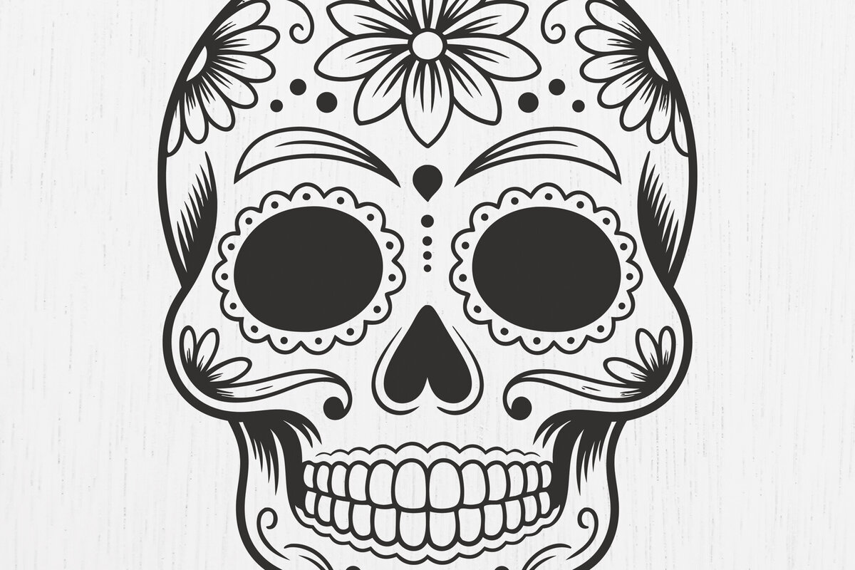 Σετ των 3 Intra απο ξύλο plywood 3mm-4mm πάχος – Σκουλαρίκια Sugar Skull Design15 Δίασταση  5x5 cm INTRAFABR-123161744
