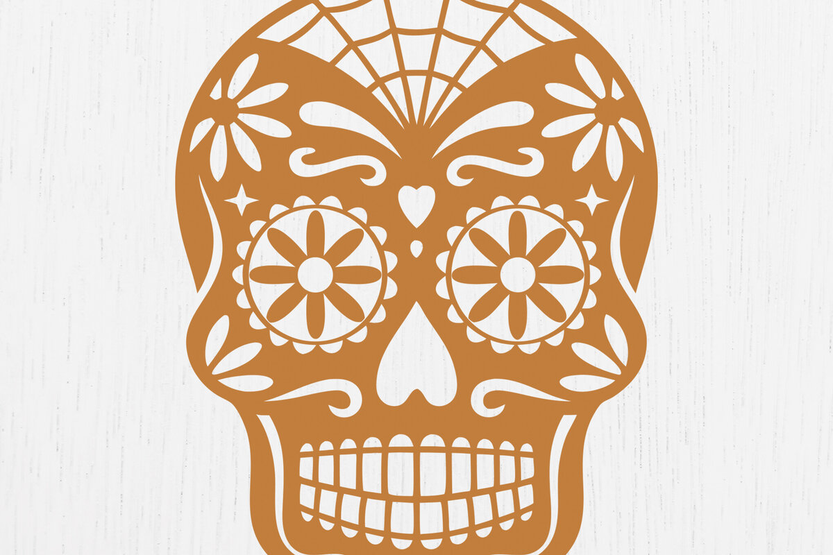 Σετ των 3 Intra απο ξύλο plywood 3mm-4mm πάχος – Σκουλαρίκια Sugar Skull Design3 Δίασταση  5x5 cm INTRAFABR-123027998