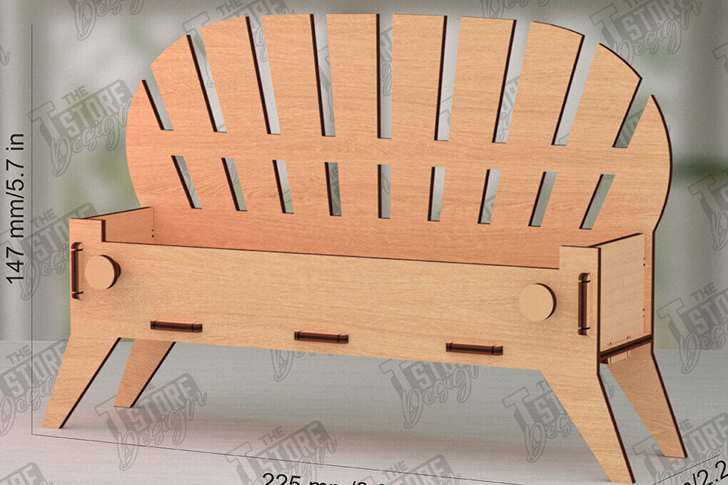 Σετ των 2 Intra απο ξύλο plywood 3mm-4mm πάχος – Κοπή λέιζερ καλοκαιρινού πάγκου | Στοιχεία του καλοκαιριού Δίασταση  20x20 cm INTRAFABR-123031881