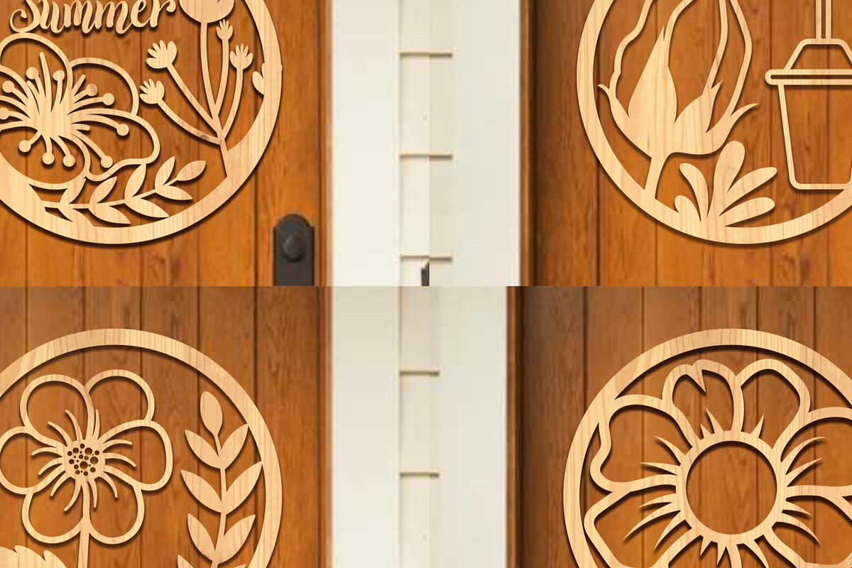 Intra απο ξύλο plywood 3mm-4mm πάχος – Σετ Summer Door Sign Δίασταση  40x30 cm INTRAFABR-100998739